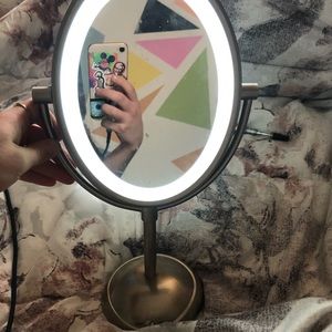Double sided LED mirror